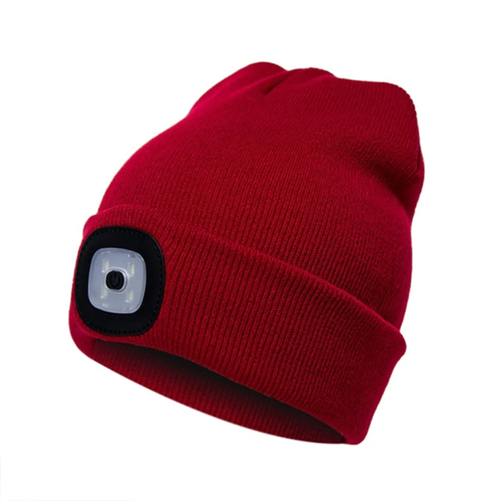 Cap with Flashlight Outside Camping